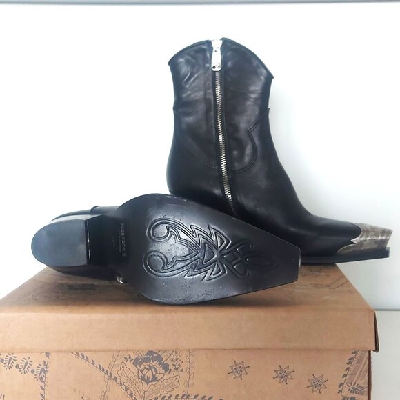 Free People Brayden Western Style Metal Toe Leather Boot - Size 38.5(8.5) - Picture 5 of 8